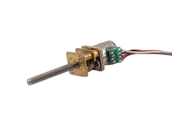 Medical Equipment Micro Stepper Motor 10mm 2 Phase 4 Wire With Lead Screw