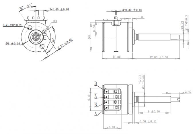 8mm Micro Stepper Motor 2 Phase 5V 18 Degree Step Angle Pm Stepper Motor