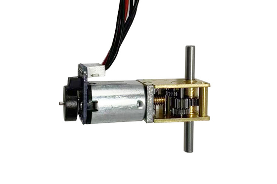 N20 high torque low speed dcgear motor 12V double output shaft worm with encoder motor suitable for electronic door lock