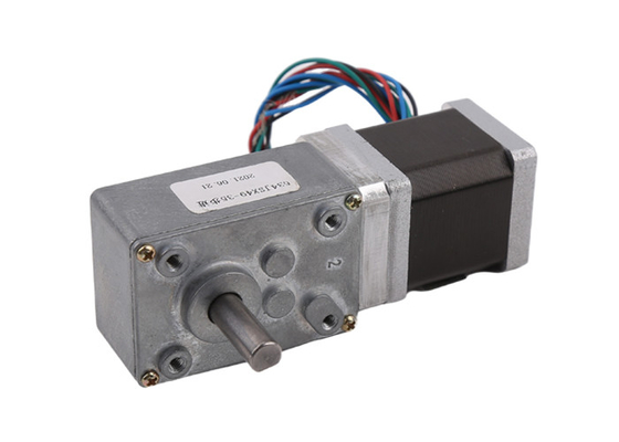 Customized D Shaft 35HS42 NEMA 14 35mm Hybrid Stepper Motor With Worm Gearbox