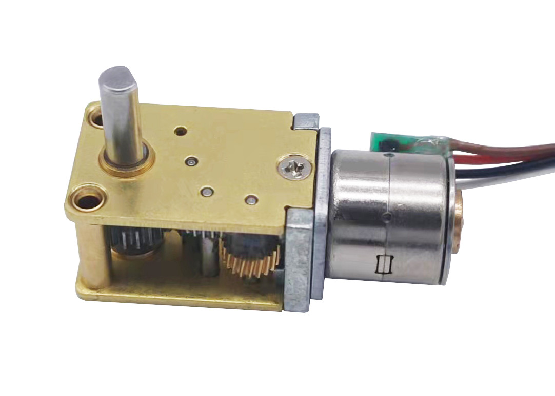 2 Phases Micro Worm Gearbox Stepper Motor 10mm Diameter For Automatic