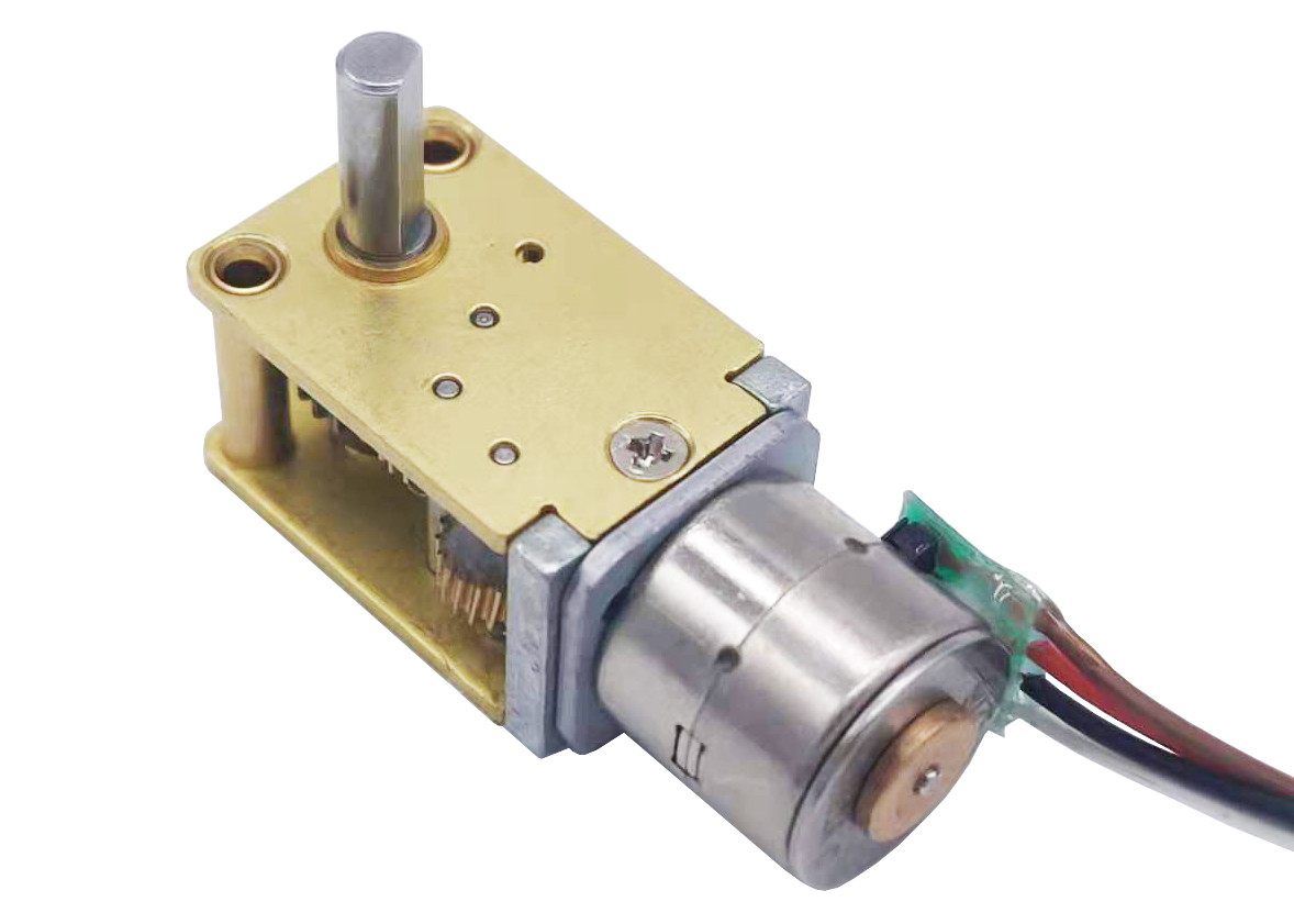 2 Phases Micro Worm Gearbox Stepper Motor 10mm Diameter For Automatic