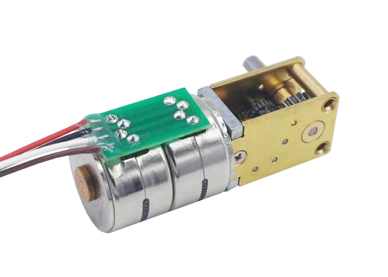 High Torque Multi Gear Ratio Double Stack Stepper Motor 15mm With Worm Gearbox