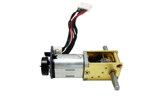 N20 high torque low speed dcgear motor 12V double output shaft worm with encoder motor suitable for electronic door lock