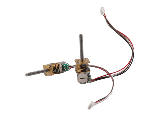 Medical Equipment Micro Stepper Motor 10mm 2 Phase 4 Wire With Lead Screw