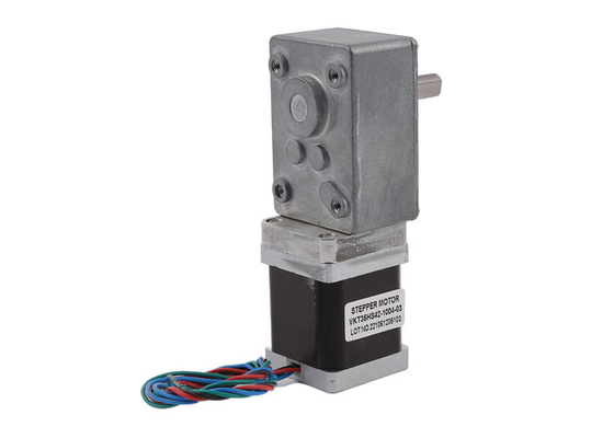 Customized D Shaft 35HS42 NEMA 14 35mm Hybrid Stepper Motor With Worm Gearbox