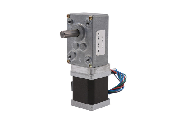 Customized D Shaft 35HS42 NEMA 14 35mm Hybrid Stepper Motor With Worm Gearbox