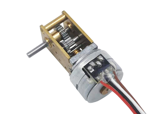 Customized Shaft Micro Stepper Motor 18 Degree Diameter 15mm With Worm Gear Box