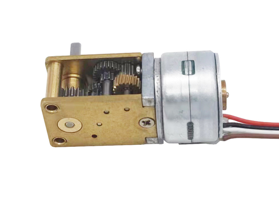 Customized Shaft Micro Stepper Motor 18 Degree Diameter 15mm With Worm Gear Box