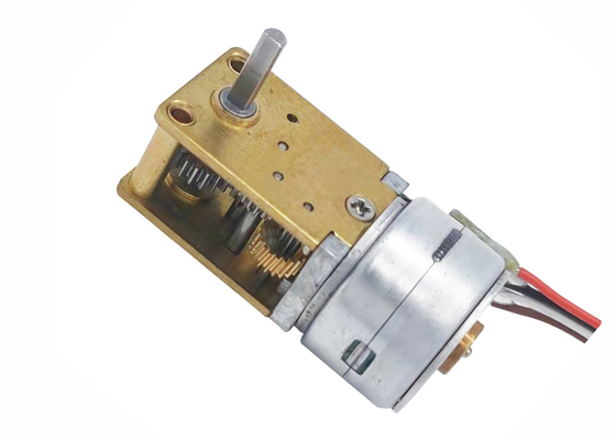 Customized Shaft Micro Stepper Motor 18 Degree Diameter 15mm With Worm Gear Box